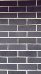 Dark brick wall with crisp white mortar and uniform horizontal layout as architectural or design background