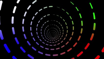 Hypnotic Rainbow Tunnel A Visually Stunning and Abstract Design of Dotted Lines and Spiraling Shapes