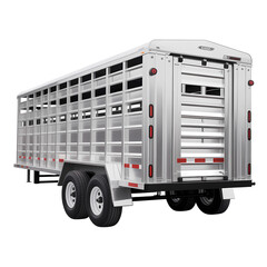 Rear View of Livestock Trailer