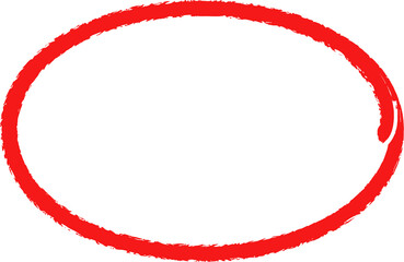 Bold Red Oval Shape: Graphic Element for Design Projects