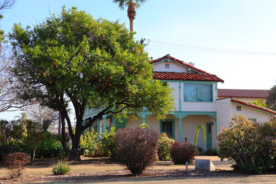San Fernando, California &ndash; February 10, 2025: Lopez Adobe &ndash; Historic Home of Geronimo Lopez located at 1100 Pico Street