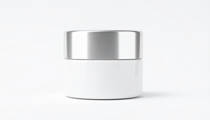 cosmetic container on white