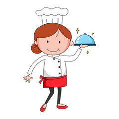 Chef Illustration Cook's Vector Image for Culinary Projects