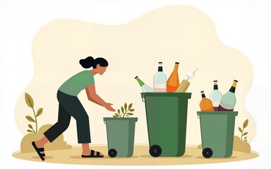 Isolated PNG of a zero-waste lifestyle. High quality