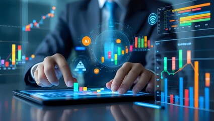 Business Data Analysis: Professional Interacting with Digital Charts & AI