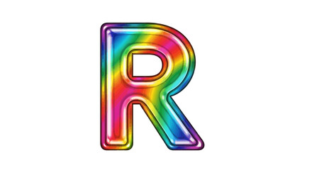 Vector download rainbow gradient letter r image for free colorful alphabet design and typography resource vector art