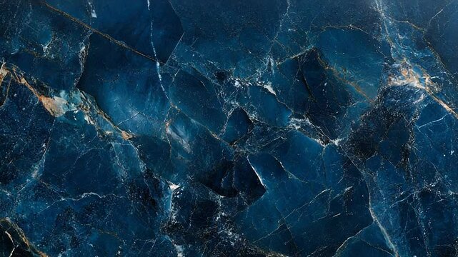 Deep blue marble texture with golden veins creating luxurious pattern