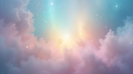 Pastel Rainbow Abstract Background &ndash; Soft Gradient with Fog-Like Texture