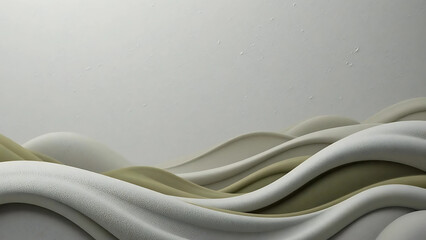 Minimal Zen Background &ndash; Light Grey, Taupe, and Moss Green Flow Texture