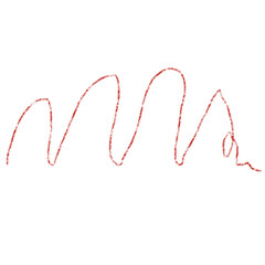 Hand-drawn pencil scribble, Red pencil strokes isolated on a transparent background
