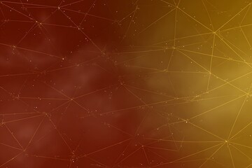 Abstract geometric design with gold lines on a gradient background.