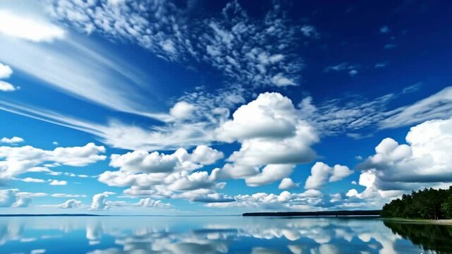 time laps of  blue sky and clouds