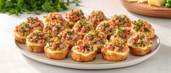 Delicious Ham and Cheese Crostini Appetizers