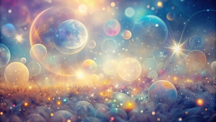 A Celestial Tapestry Shimmering Planets, Glowing Nebulae, and Distant Suns in a Dreamlike Cosmos