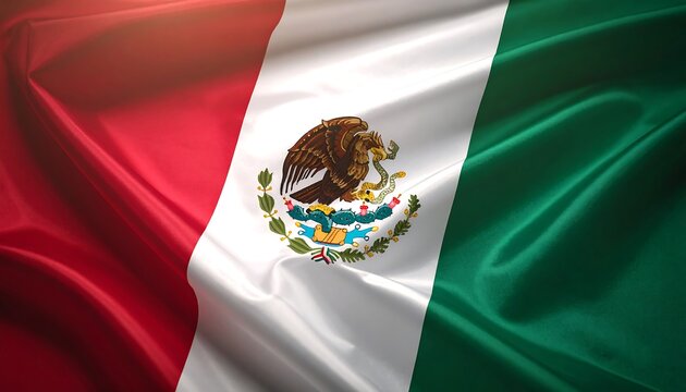 Rippled Mexican flag