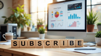 Subscribe premium plan concept showing membership upgrade exclusive features enhanced tools and access to pro version services with digital platform support and copy space