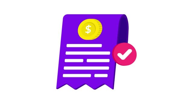 Payment History Icon Animation MP4 file