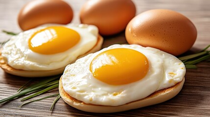 Fresh Farm Eggs Nestled on Rustic Wooden Table Evoking Natural Warmth