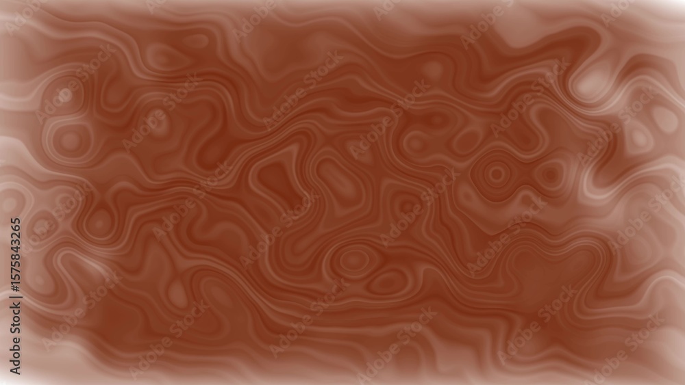 Poster abstract flowing organic pattern with swirling lines and soft gradients in warm brown tones