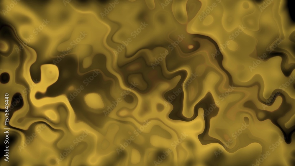 Poster abstract flowing golden liquid with dark shadows and light highlights creating a mesmerizing pattern