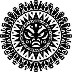 Tribal Dragon Emblem  design, vector 