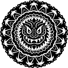 : Tribal Dragon Circle Design vector