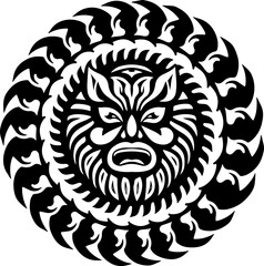 Obraz premium Tribal Dragon Emblem design, vector 