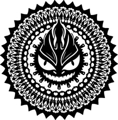 : Tribal Dragon Circle Design vector