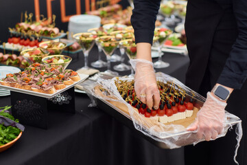 An Elegant Assortment of Gourmet Desserts and Savory Snacks Beautifully Arranged on Table