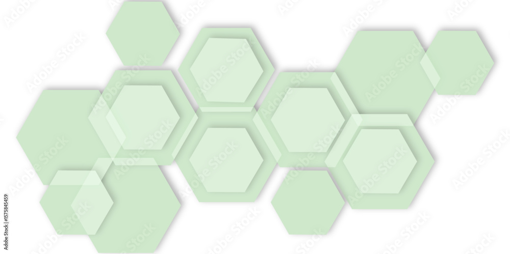 Poster colorful geometric hexagon texture pattern design. abstract hexagon design white background and wall