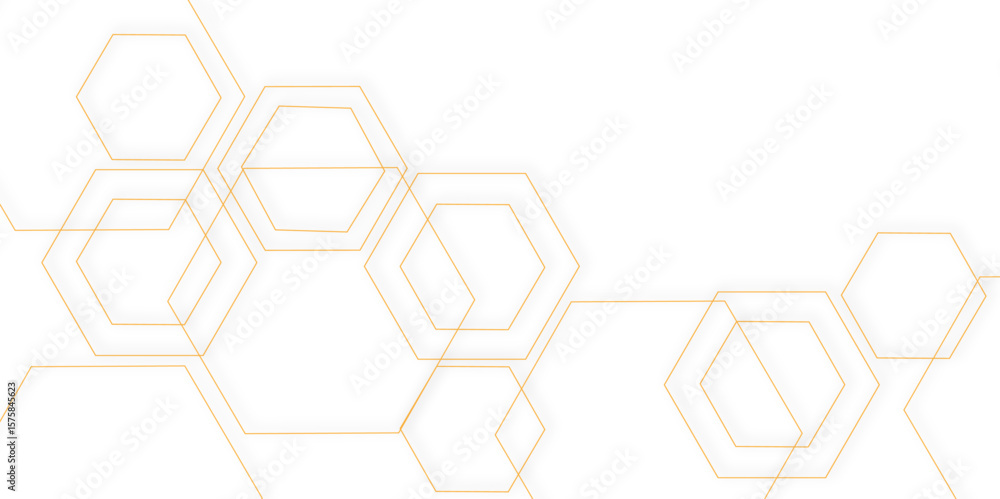 Poster abstract geometric technology out color line hexagon polygonal honeycomb luxury pattern vector backg