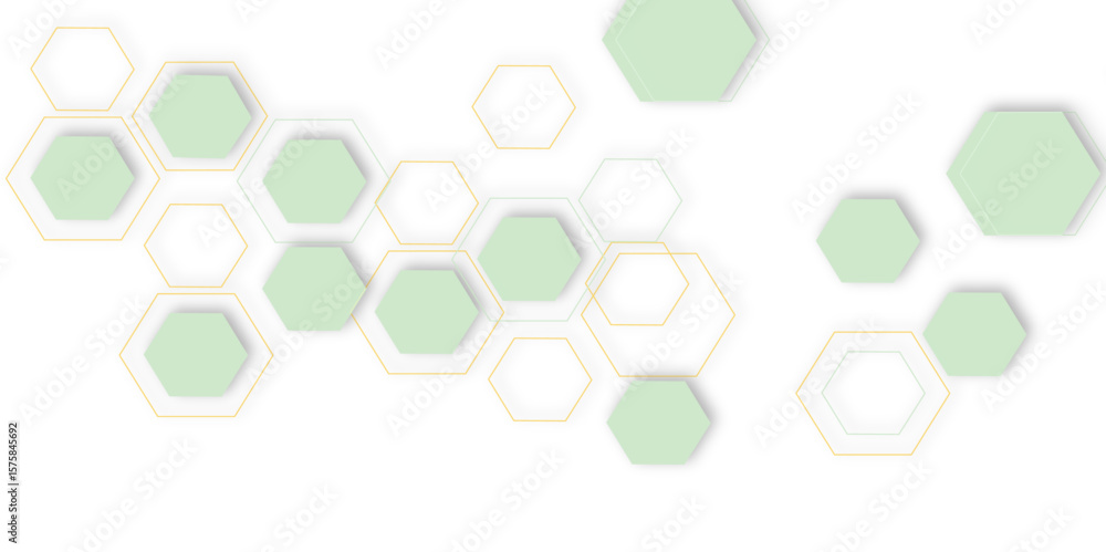 Poster abstract geometric technology out color line hexagon polygonal honeycomb luxury pattern vector backg