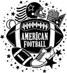 American Football Sports Graphics Vector