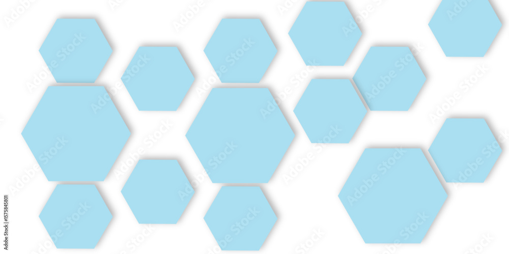 Aufkleber colorful geometric hexagon texture pattern design. abstract hexagon design white background and wall