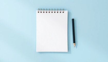 Blank Notepad and Pencil