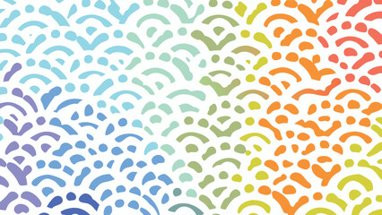 Colorful wave pattern background with rounded shapes and gradient transitions across the surface area