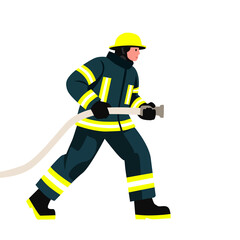 firefighter in action