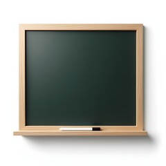 Blank Blackboard with Chalk Isolated on White Background – Education and Presentation Tool

