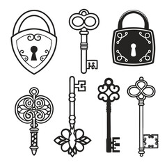 Antique Keys and Locks A Collection of Vintage Key Illustrations