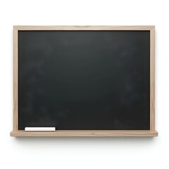 Blank Blackboard with Chalk Isolated on White – Minimal Education and Teaching Background

