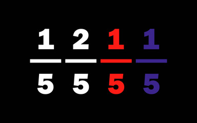 One Fifth Two Fifth Red Fifth Blue Fifth Funny Math Humor t-shirt quotes svg design