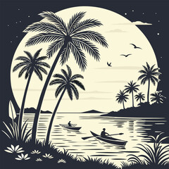 palm tree silhouette