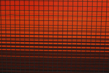 abstract, geometric pattern, grid, red orange gradient, lines, squares, texture, modern background,...