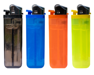 set of colorful lighters
