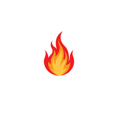 Fire-flame-vector-isolated-on-white-background a dynamic vector icon, symbolizing heat, power, and the burning essence of fire