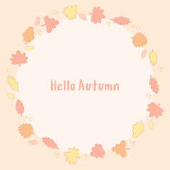 다양한 모양과 색의 가을 나뭇잎 모음