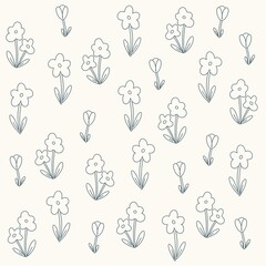 Flower and Leave Pattern  Floral Pattern Background