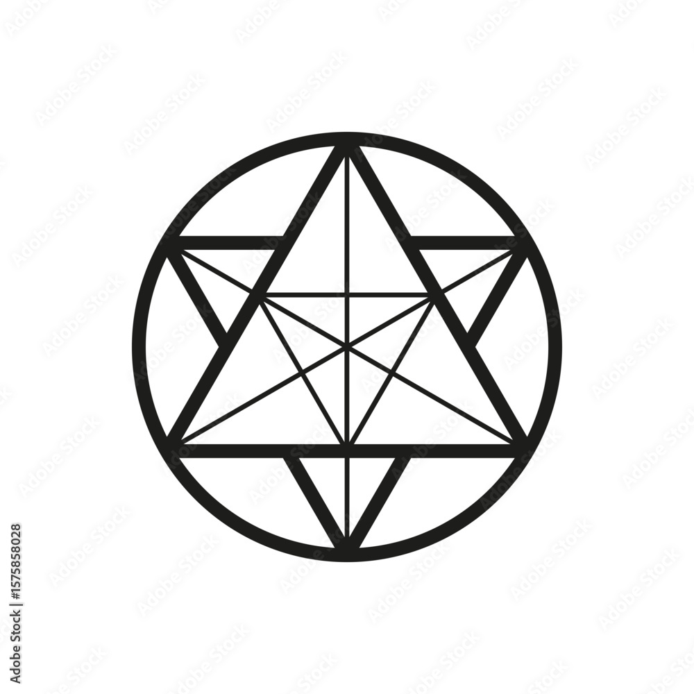 Poster geometric circle logo icon. circle concept vector design with minimalistic linear style
