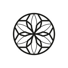 Geometric circle logo icon. Circle concept vector design with minimalistic linear style