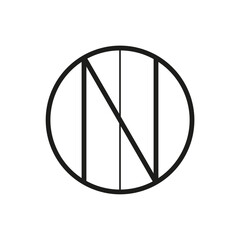 Geometric circle logo icon. Circle concept vector design with minimalistic linear style